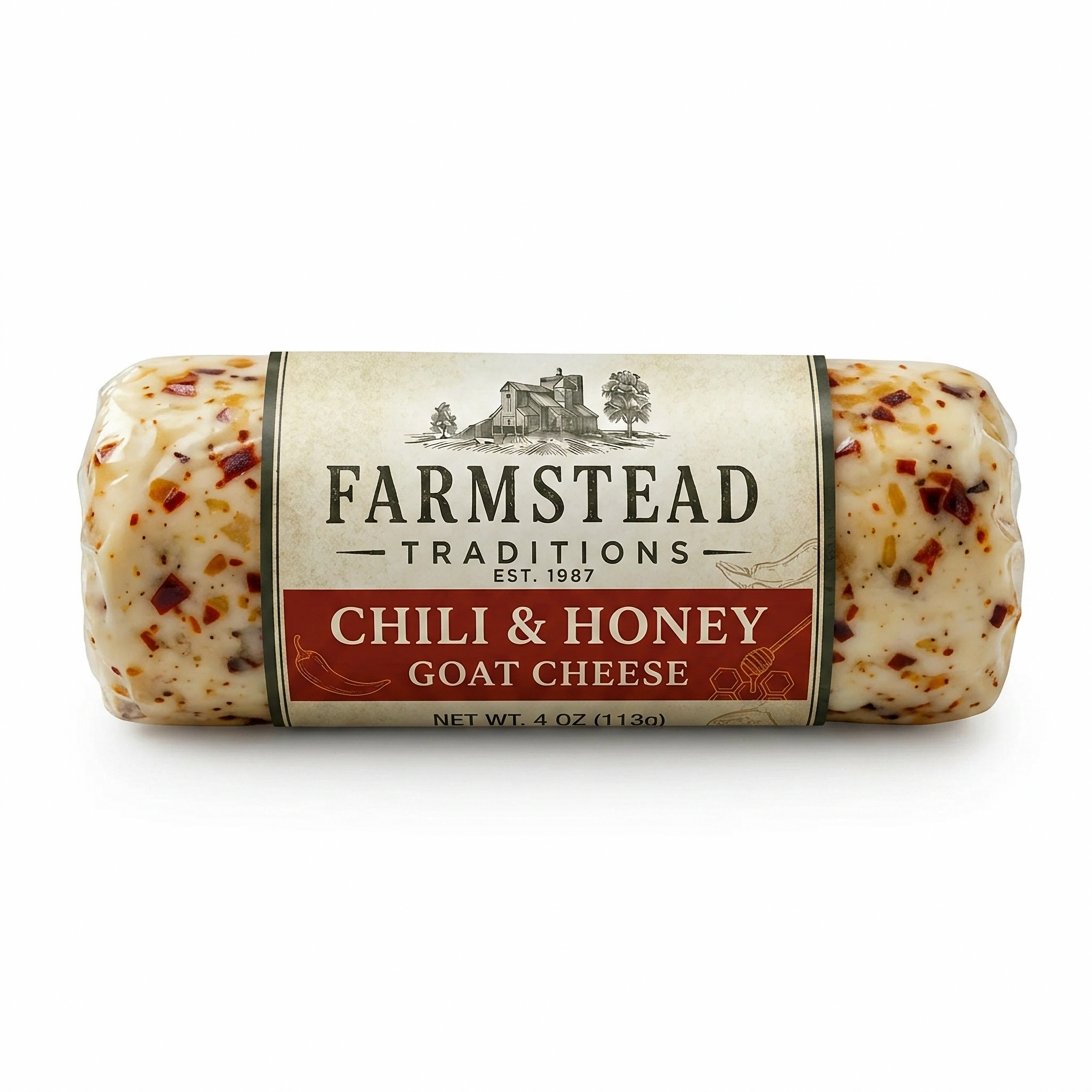 Chili & Honey Goat Cheese Log